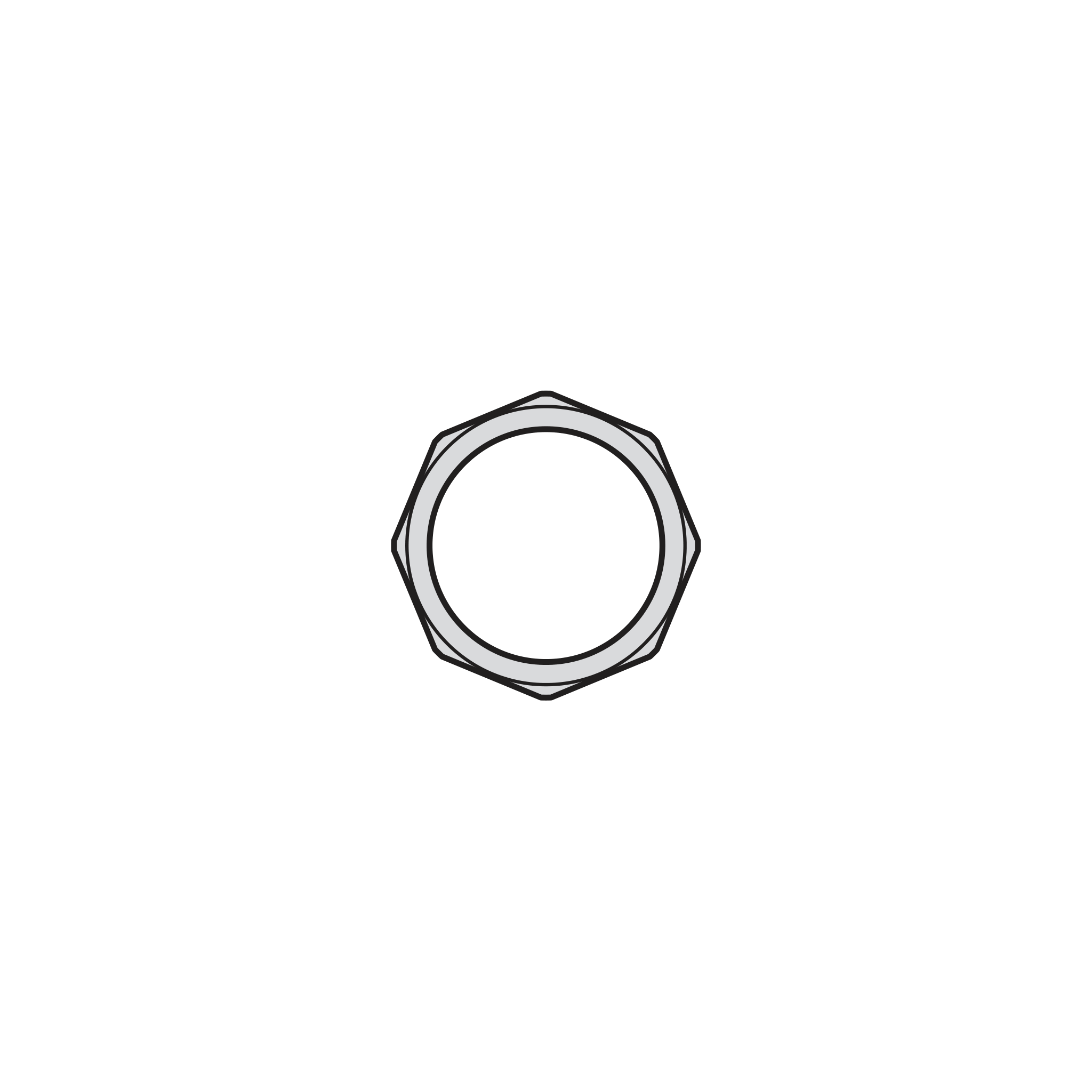 70/16 Octogonal nut - Product - Main View