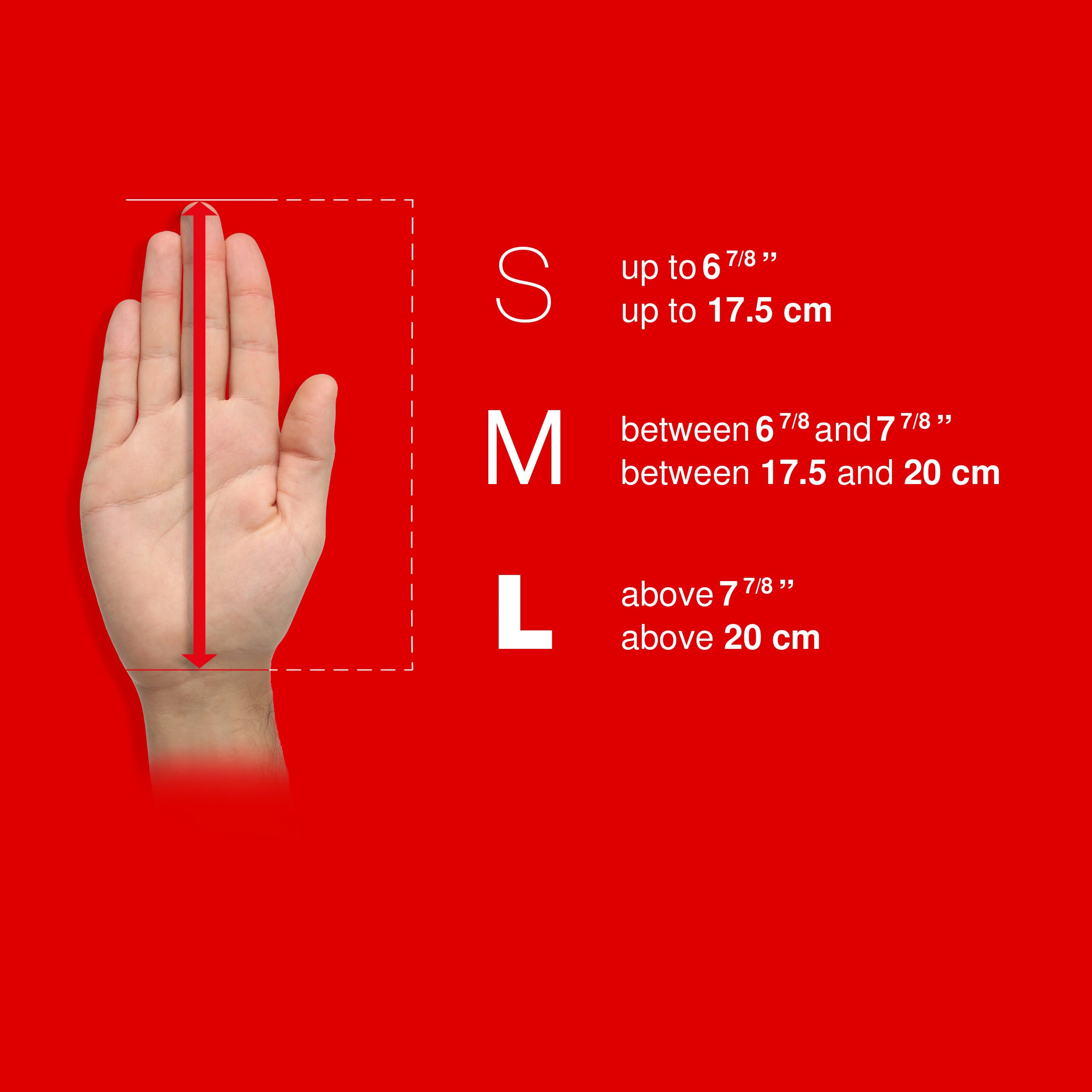 Hand size guide