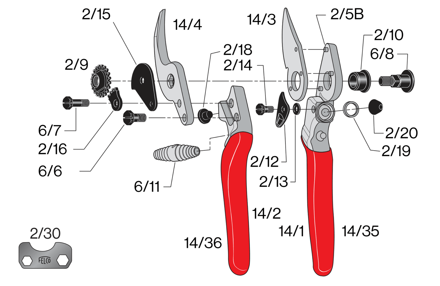 Spare parts for Felco 14