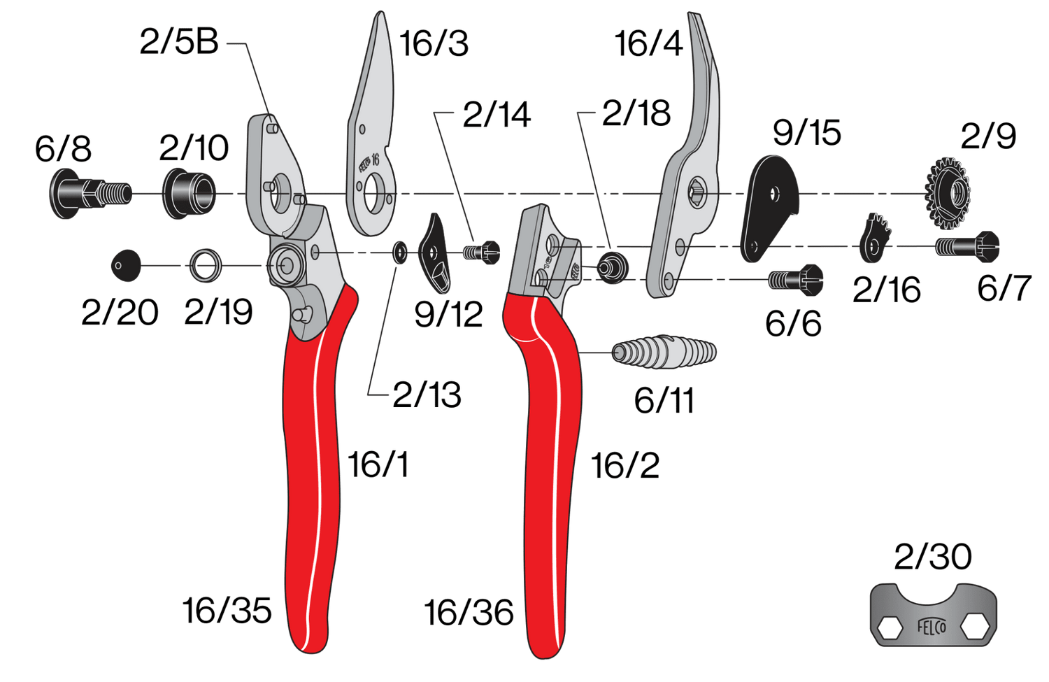 Spare parts for Felco 16