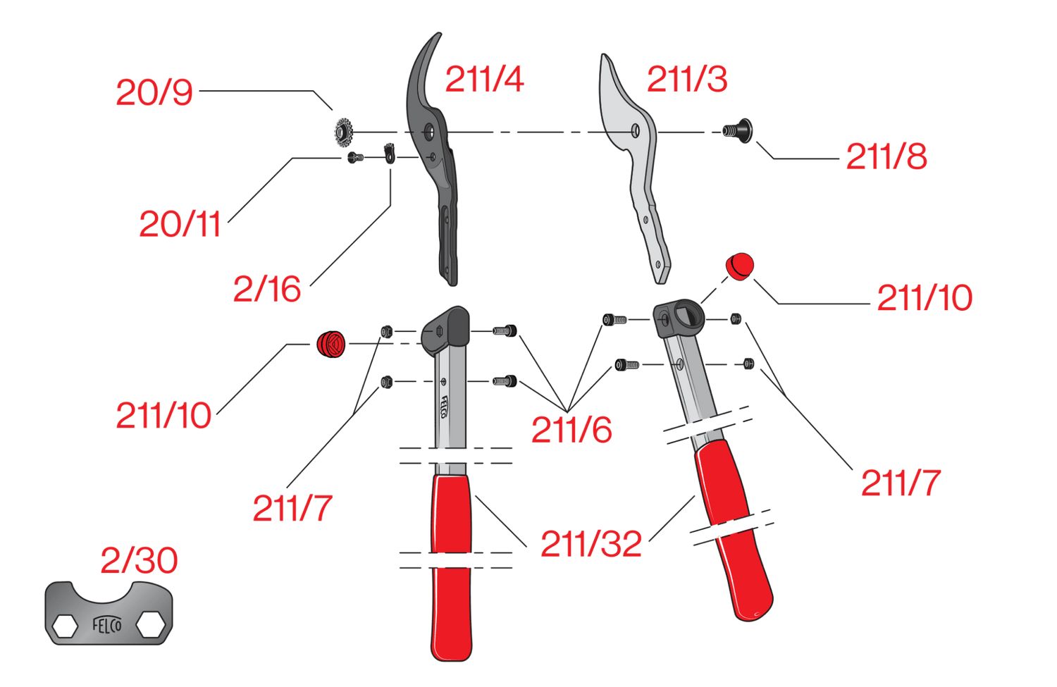 Spare parts for Felco 211-50