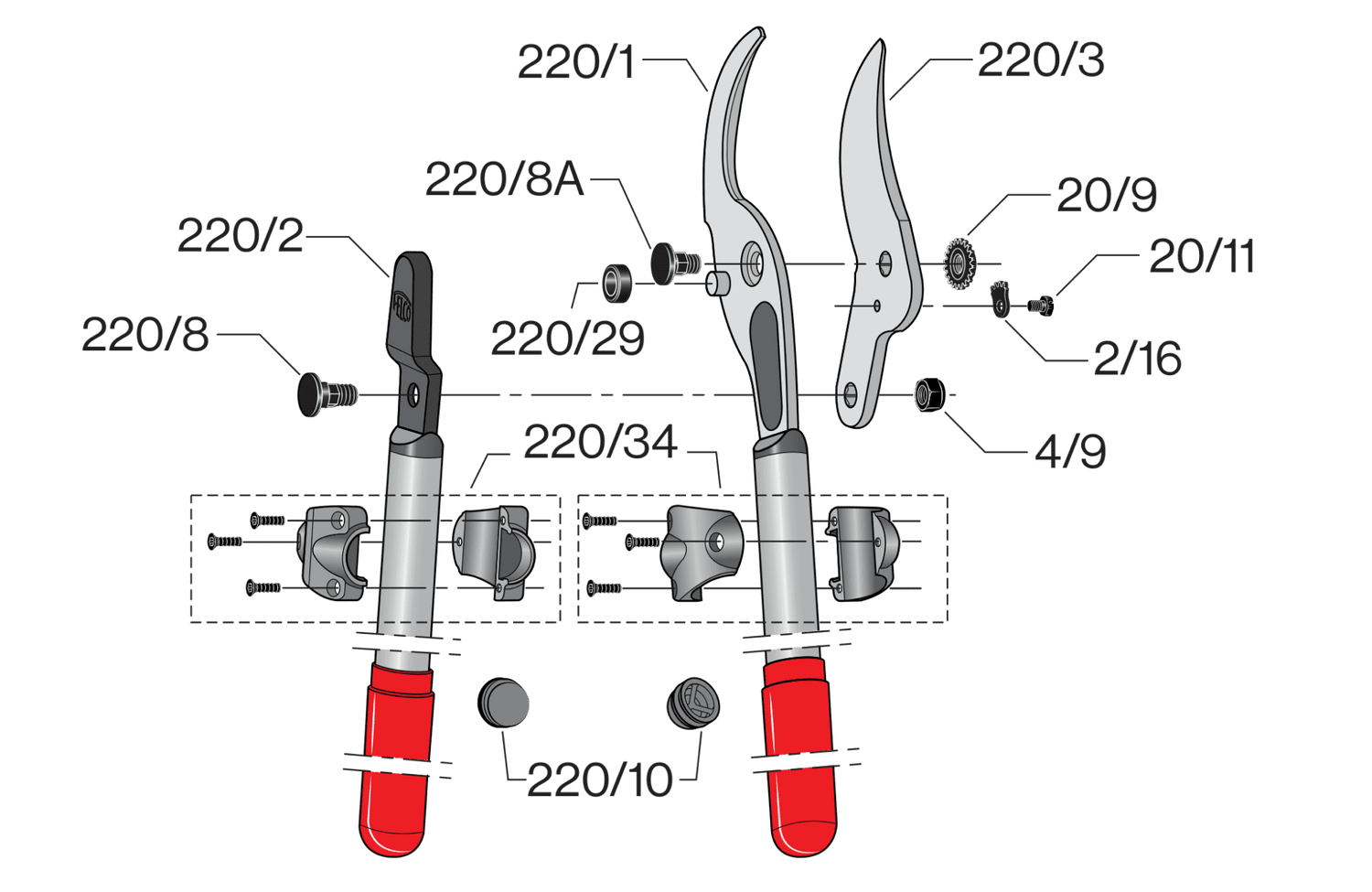 Spare parts for Felco 220