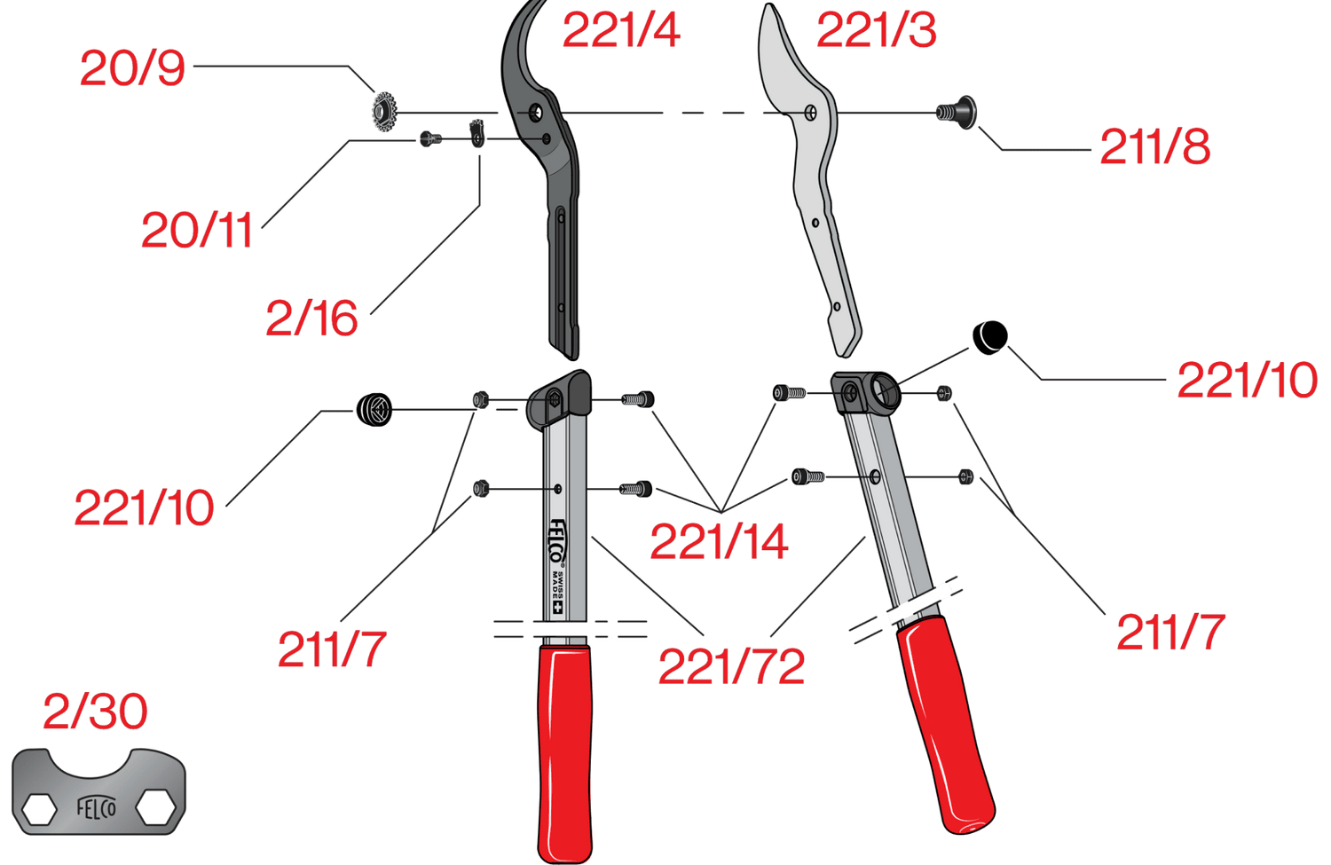 Spare parts for Felco 221-90