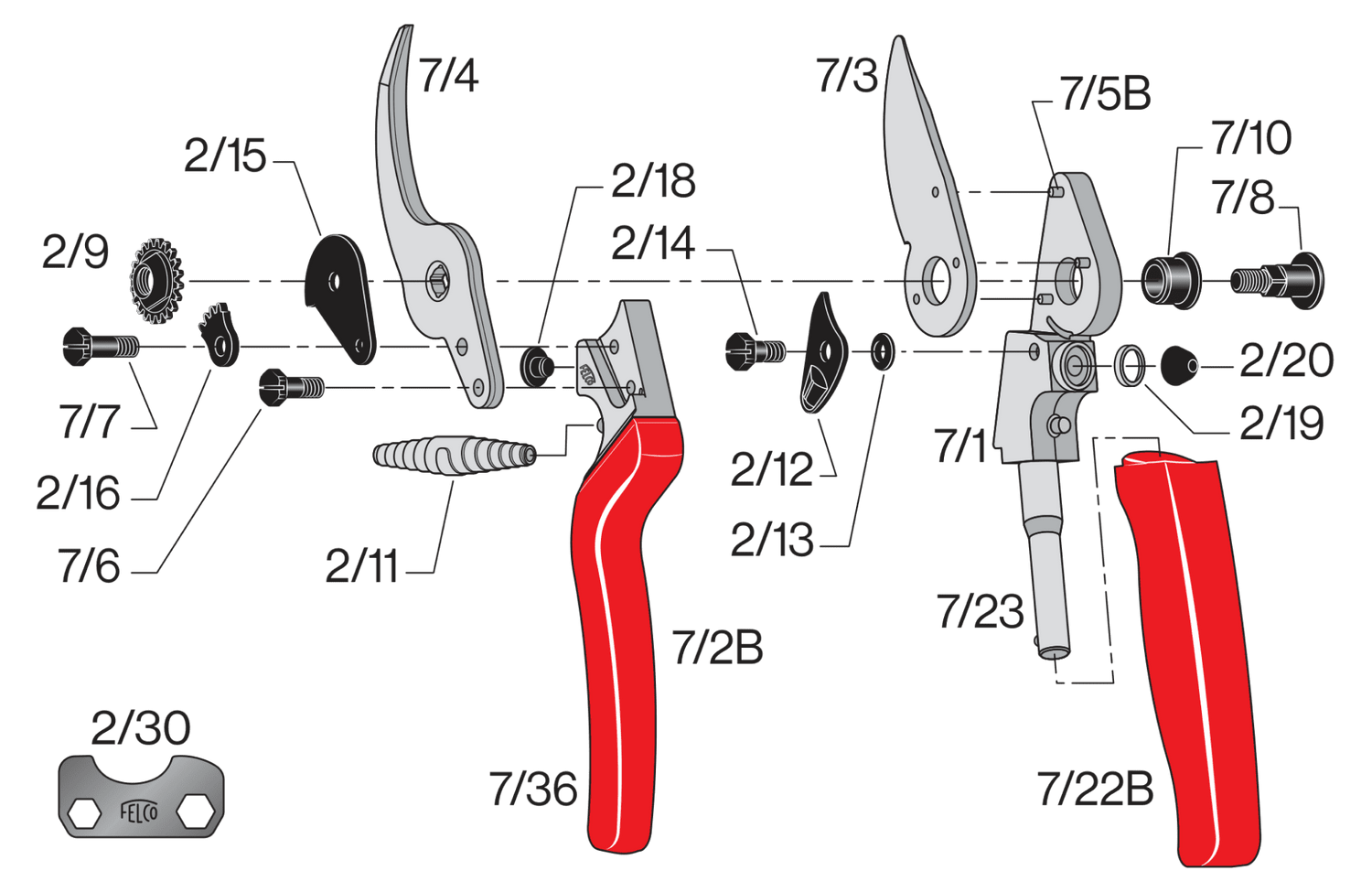 Spare parts for Felco 7