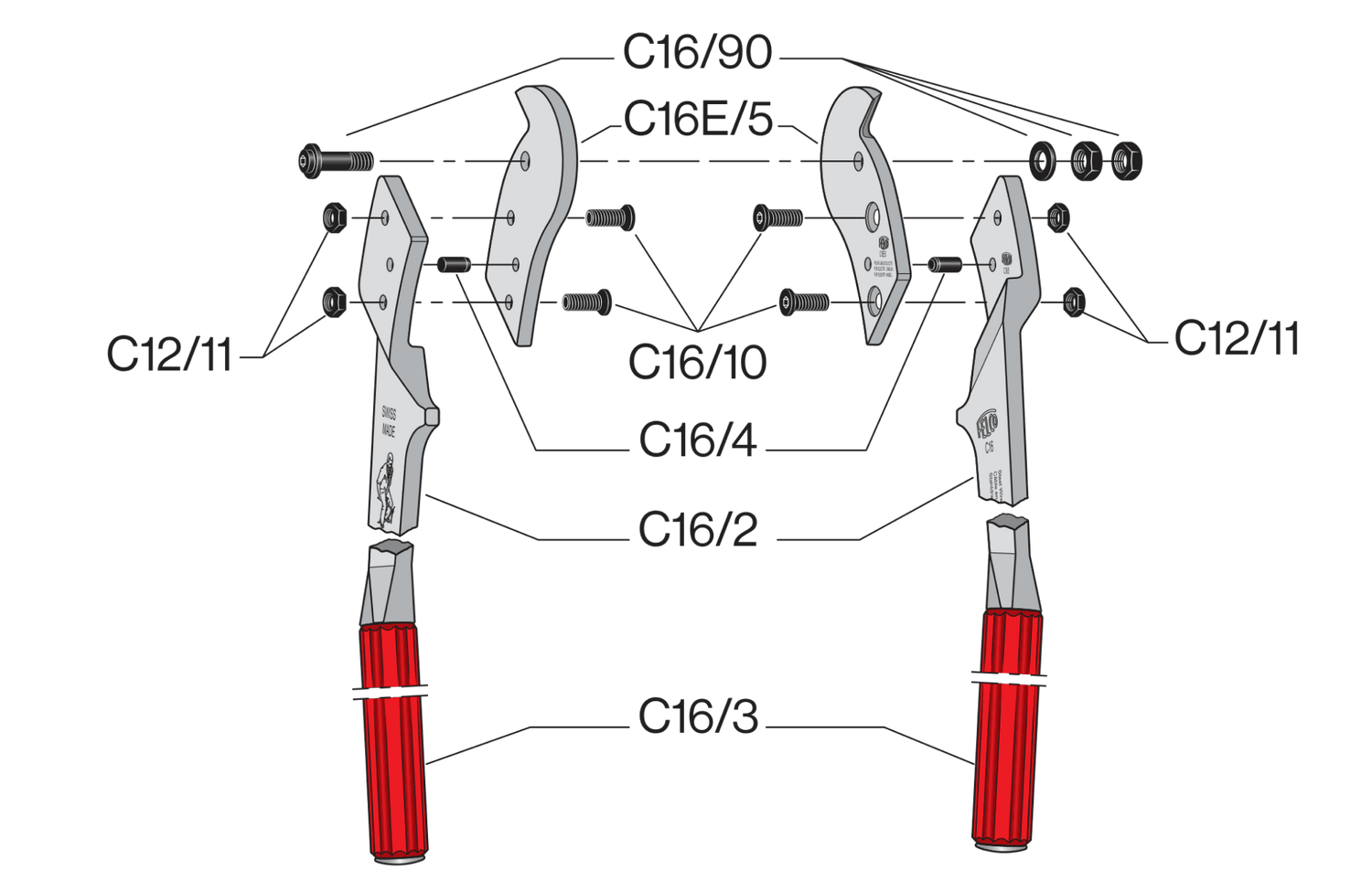 Spare parts for Felco C16E