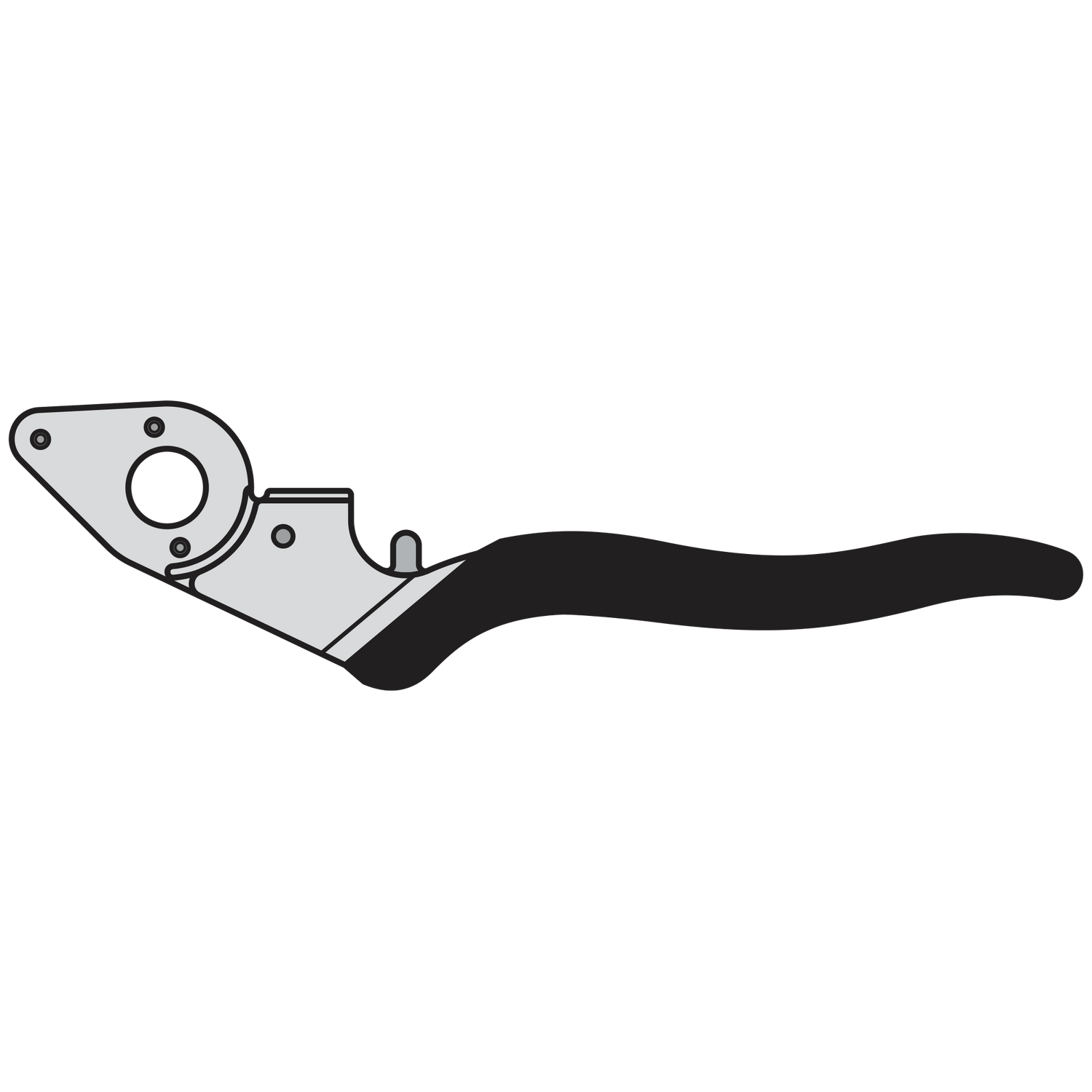 6/1 Complete handle assembly without blade - Product - Main View