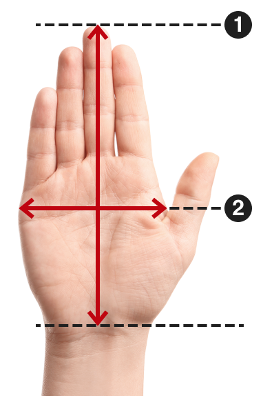 Gloves size guide
